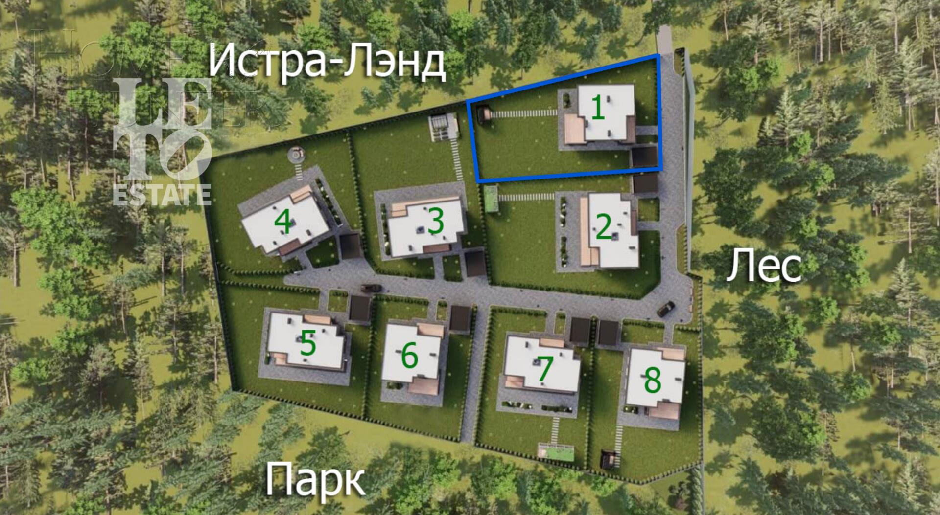 1-этажный коттедж 282 м² без отделки
