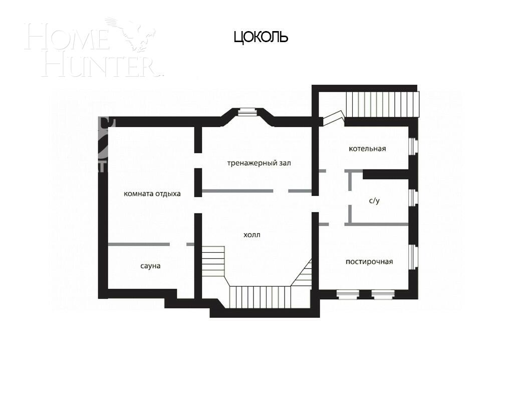 2-этажный коттедж 547 м² без отделки