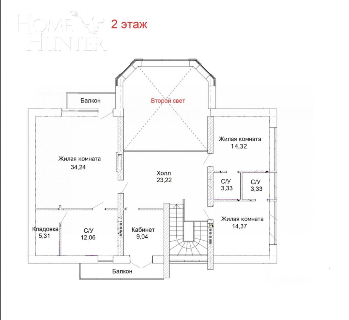 2-этажный коттедж 675 м² с отделкой