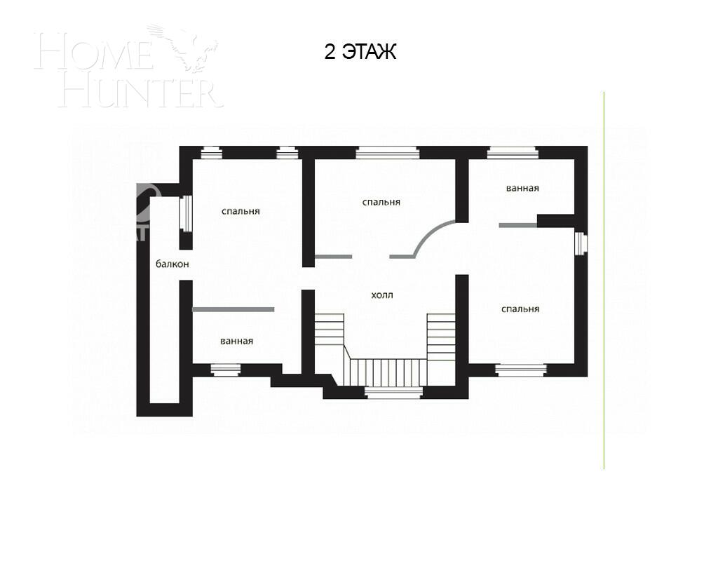 2-этажный коттедж 547 м² без отделки