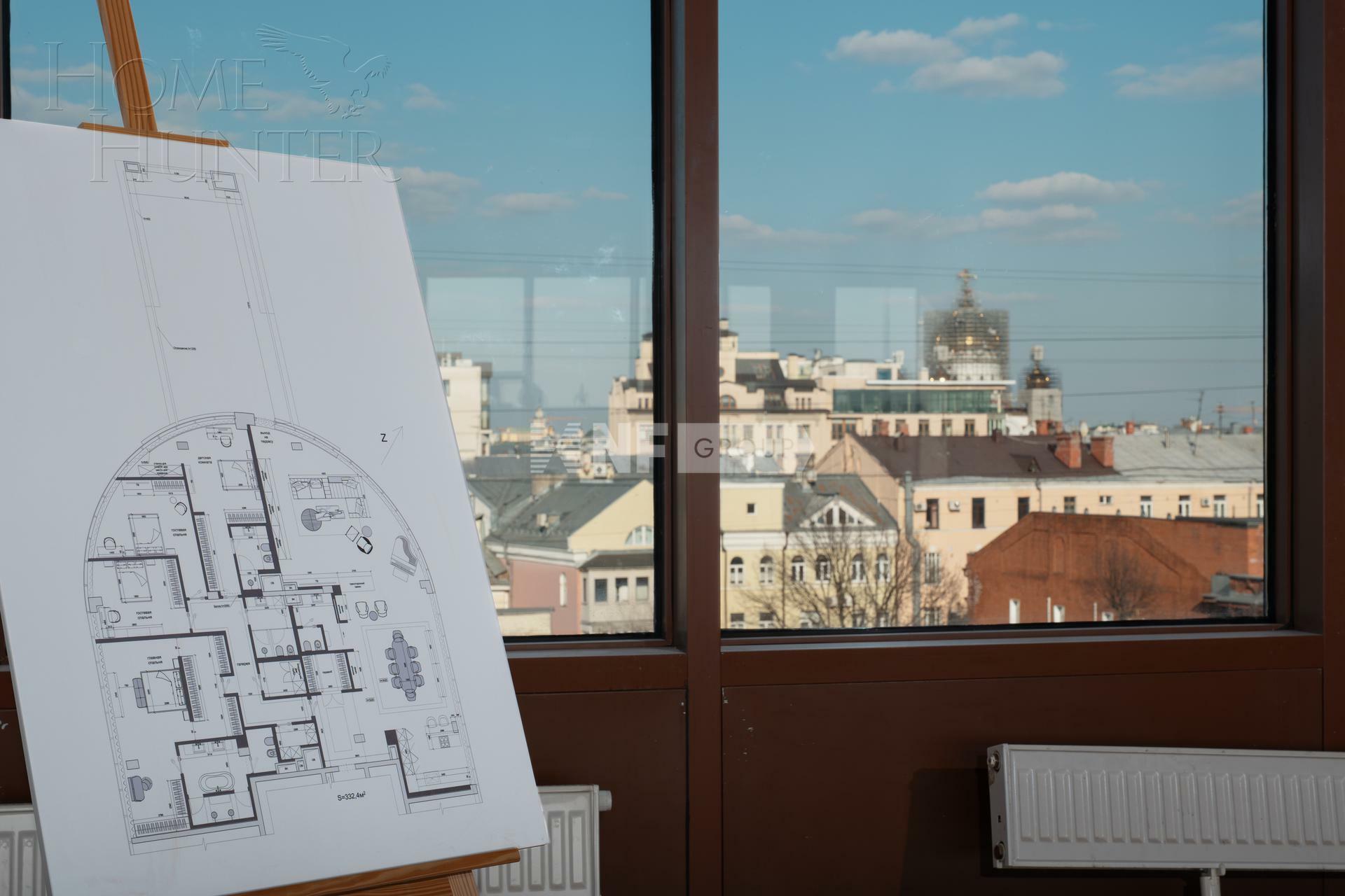 5-КОМН. ПЕНТХАУС БЕЗ ОТДЕЛКИ 350.3 М² НА 7 ЭТАЖЕ