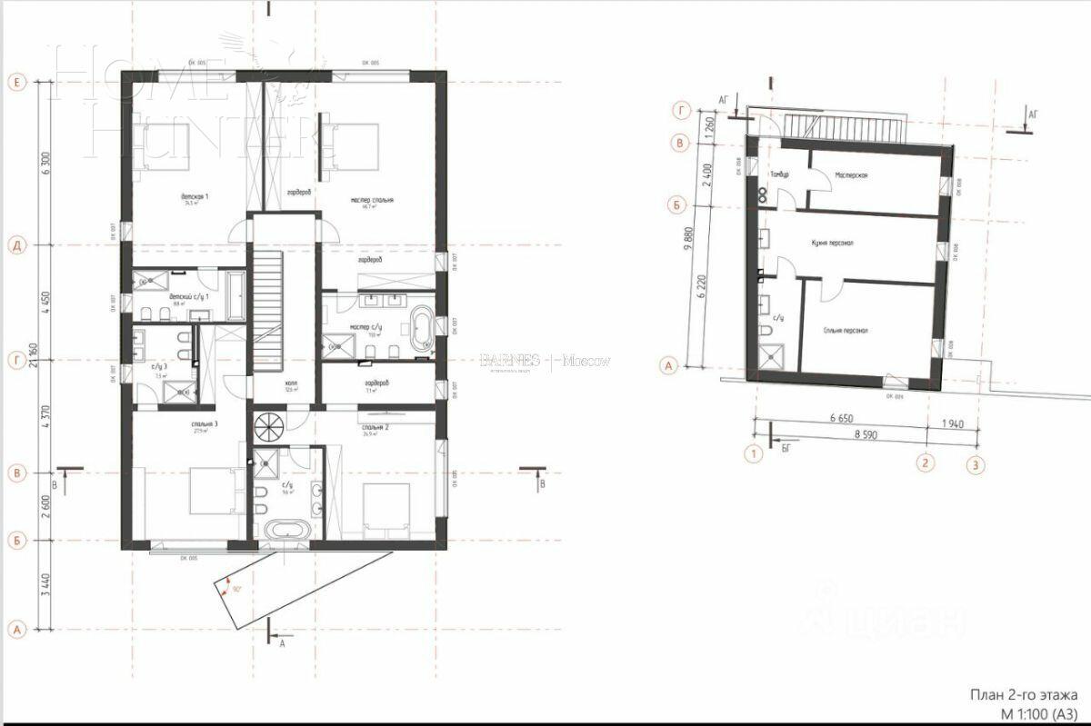2-этажный коттедж 687 м² с отделкой