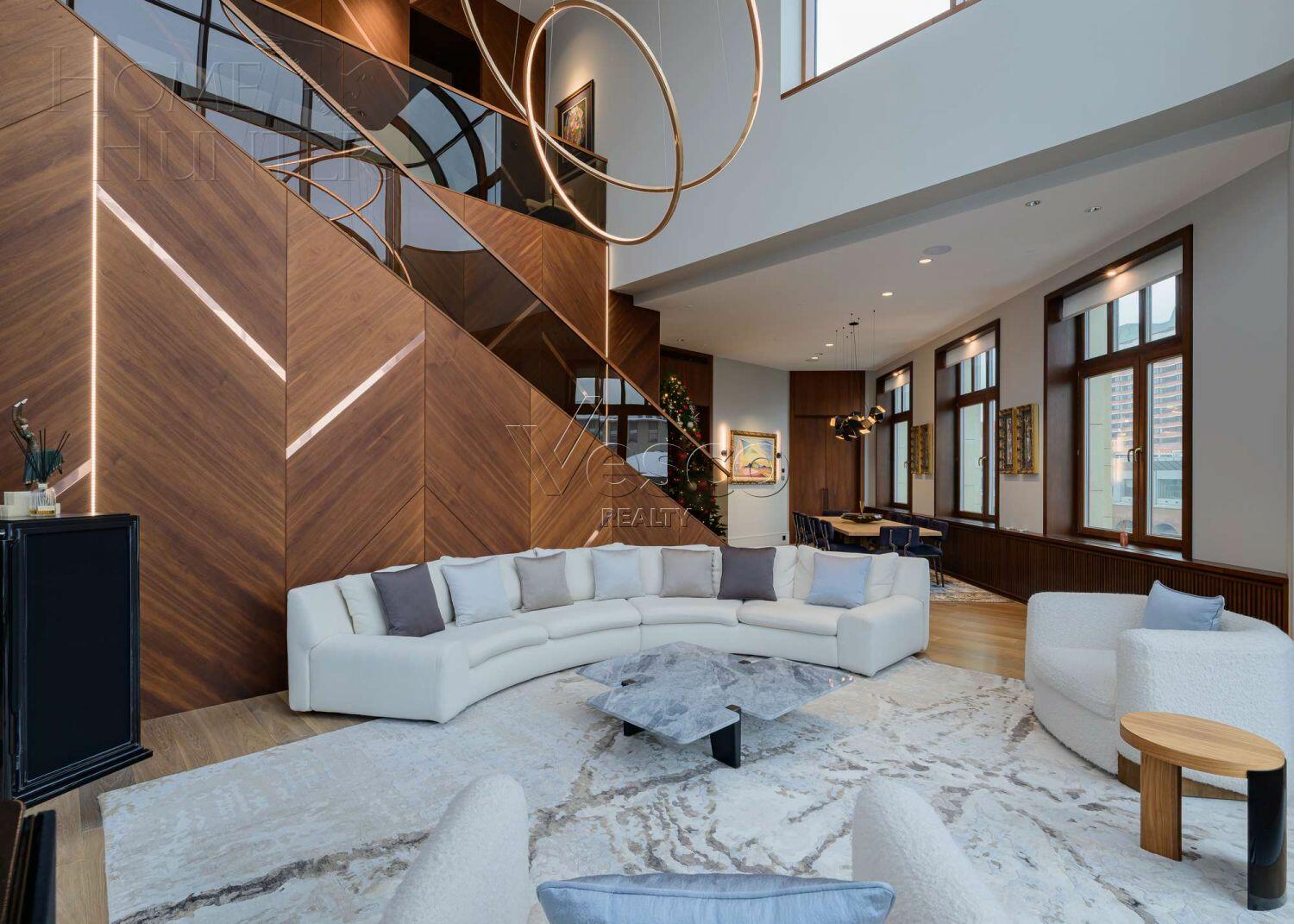 2-УРОВНЕВЫЙ ПЕНТХАУС С ОТДЕЛКОЙ 377 М² НА 4 ЭТАЖЕ