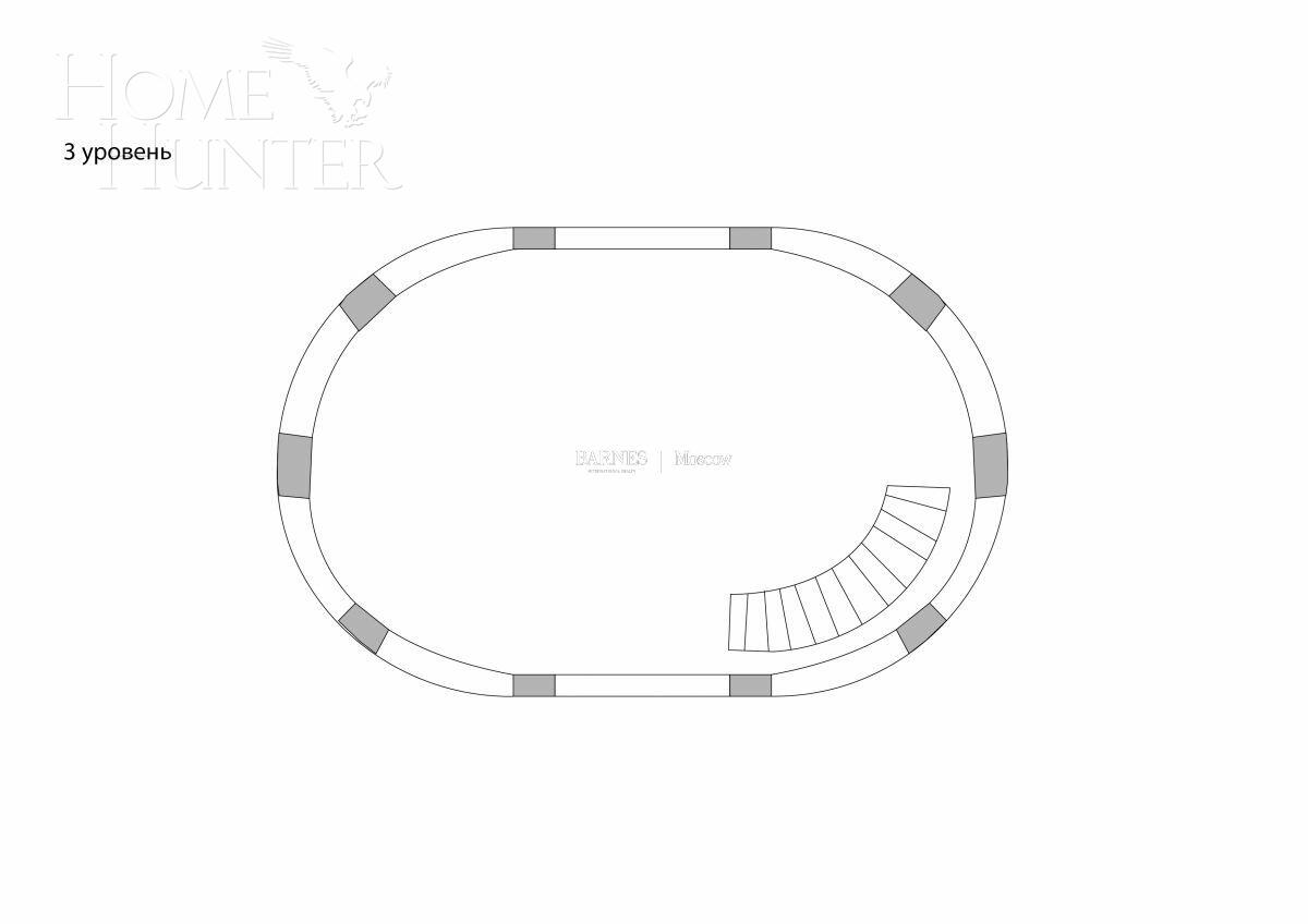 3-УРОВНЕВЫЕ АПАРТАМЕНТЫ БЕЗ ОТДЕЛКИ 664.7 М² НА 3 ЭТАЖЕ