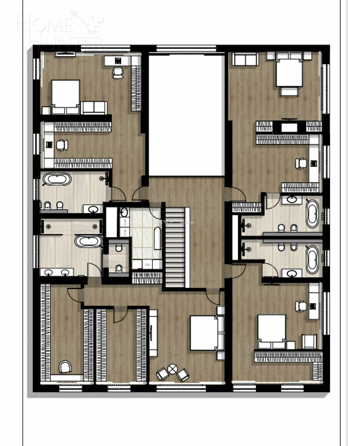2-этажный коттедж 747 м² с отделкой