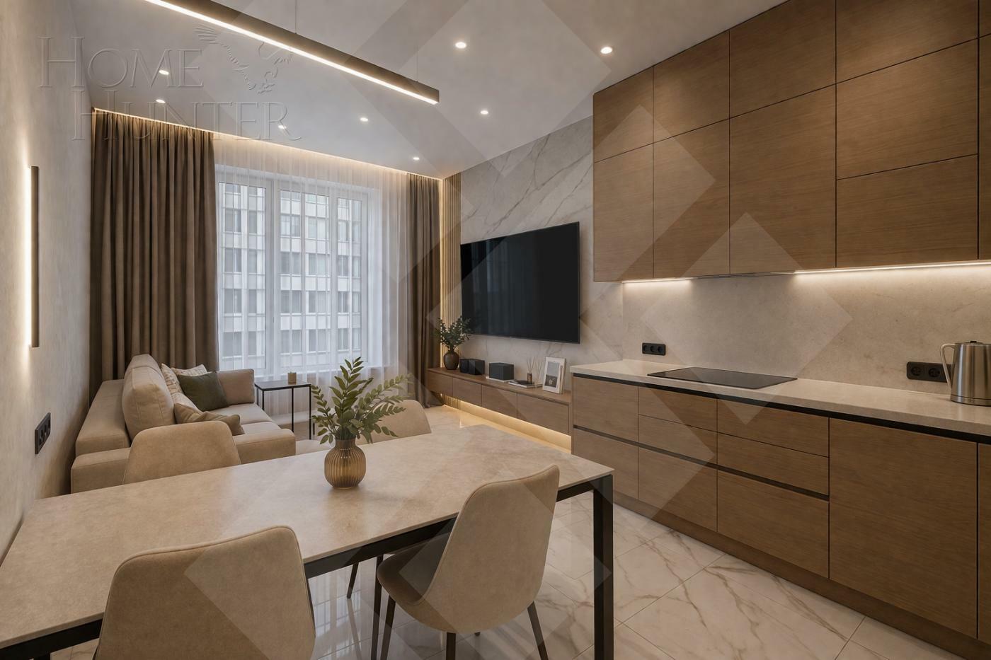 1-КОМН. КВАРТИРА С ОТДЕЛКОЙ 45 М² НА 2 ЭТАЖЕ