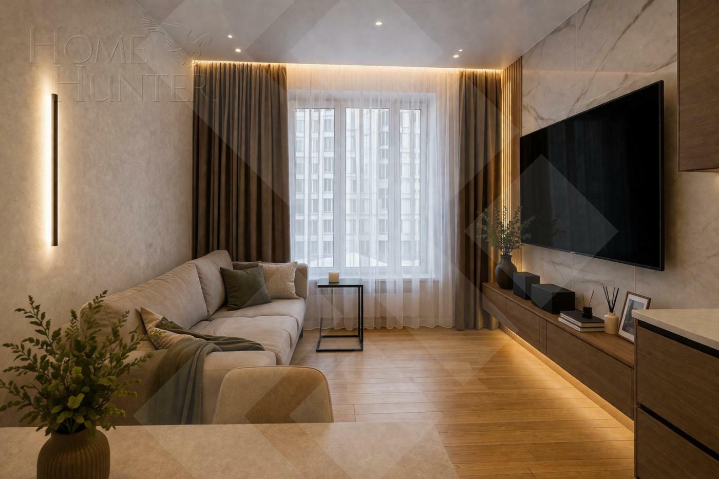 1-КОМН. КВАРТИРА С ОТДЕЛКОЙ 45 М² НА 2 ЭТАЖЕ