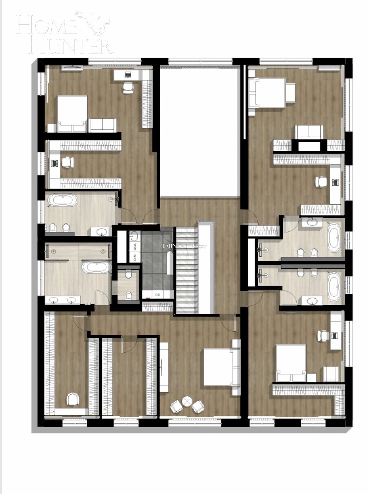 2-этажный коттедж 622 м² с отделкой