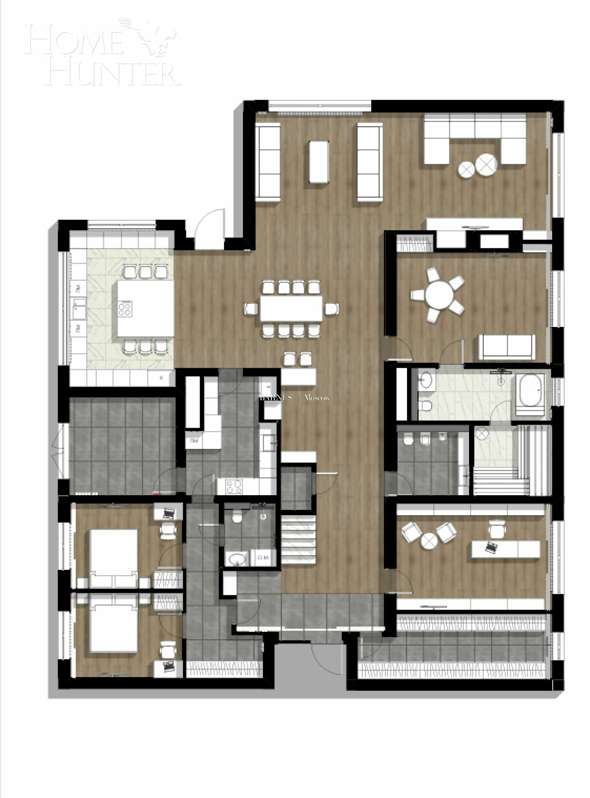 2-этажный коттедж 622 м² с отделкой