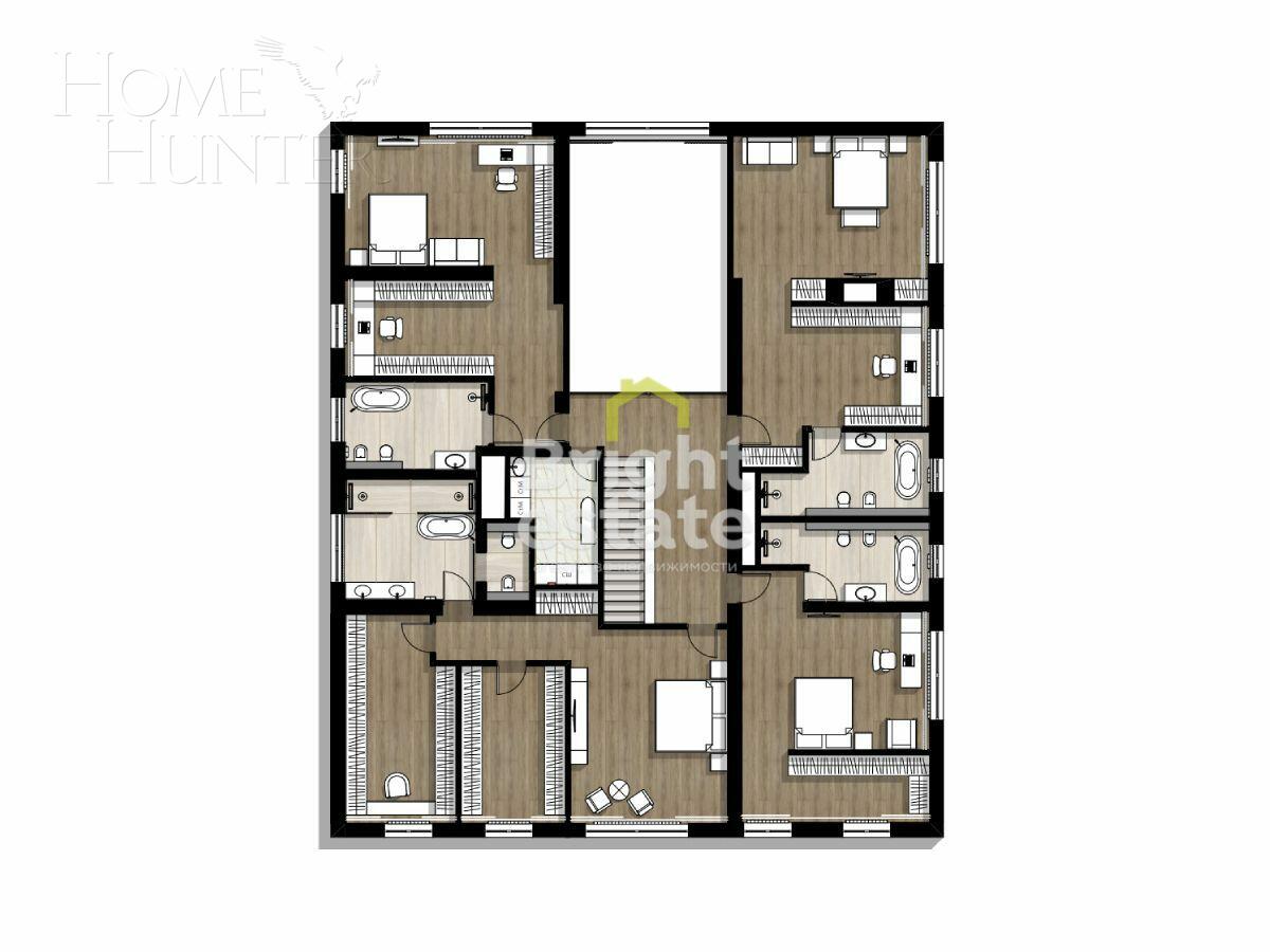 2-этажный коттедж 622 м² с отделкой