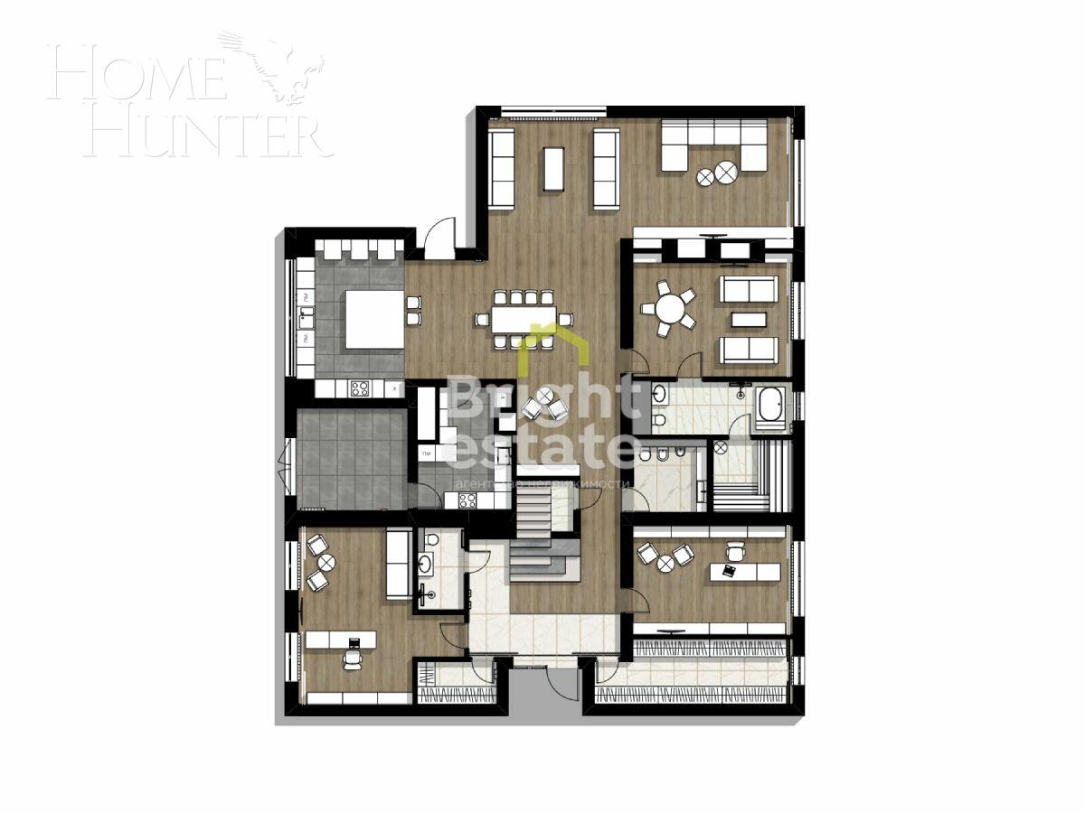 2-этажный коттедж 622 м² с отделкой