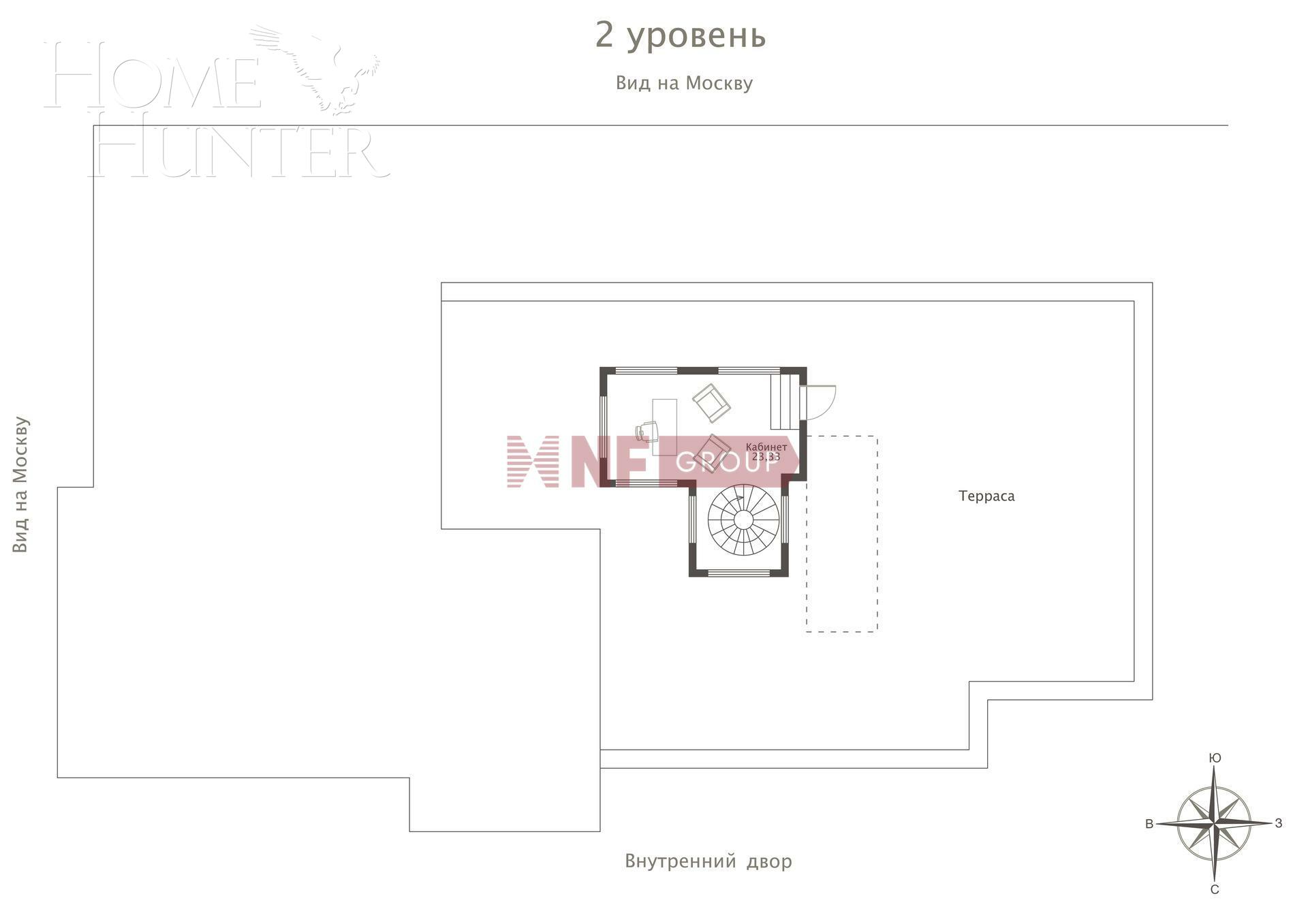 2-УРОВНЕВЫЙ ПЕНТХАУС С ОТДЕЛКОЙ 286.2 М² НА 10 ЭТАЖЕ