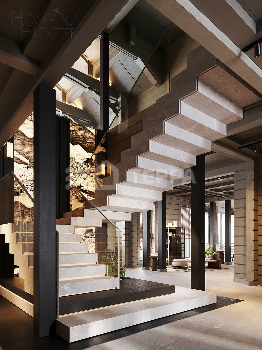 2-этажный коттедж 607 м² с отделкой