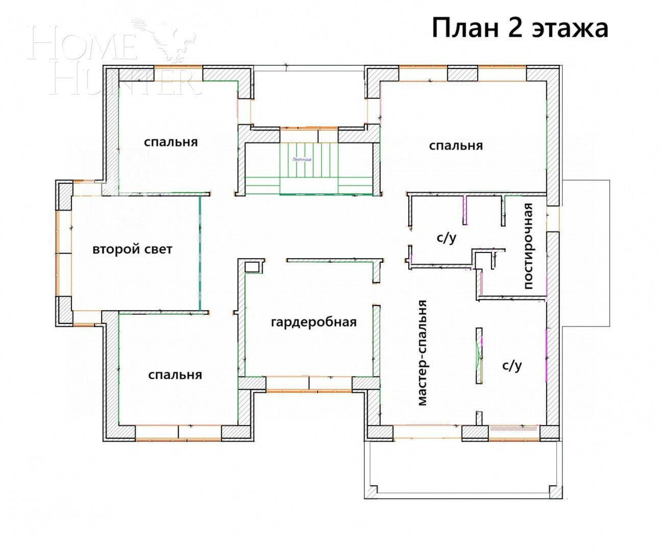 2-этажный коттедж 345 м² с отделкой