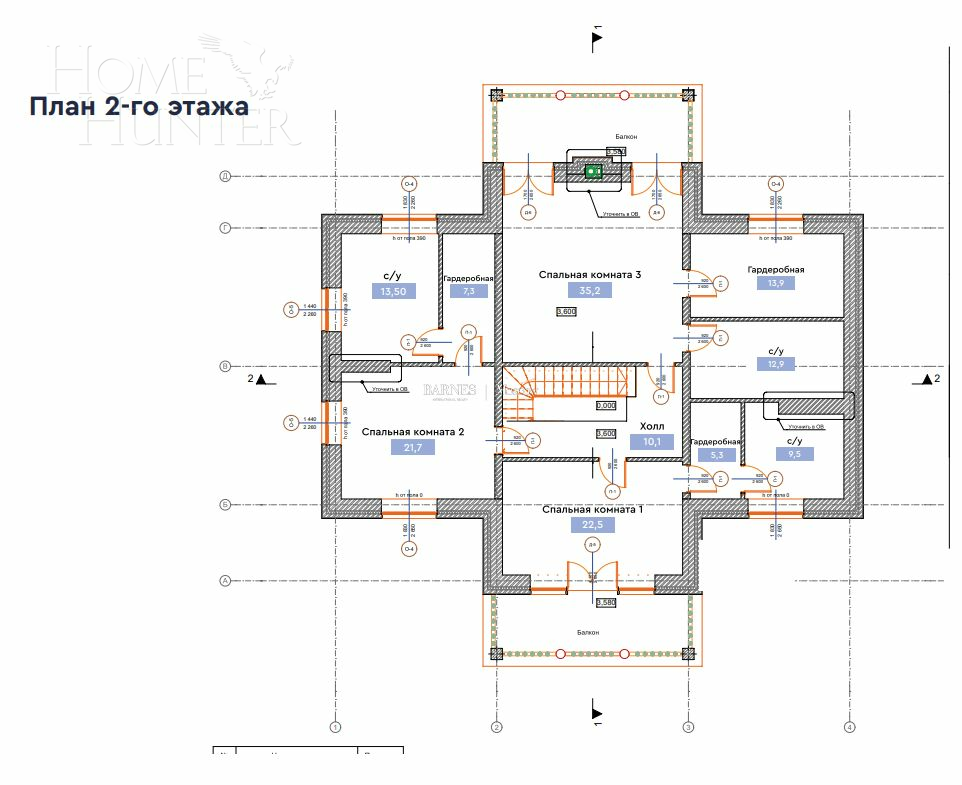 2-этажный коттедж 420 м² с отделкой
