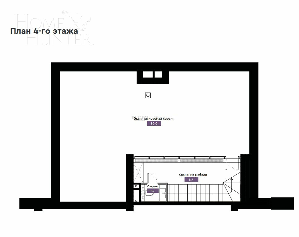 4-этажный таунхаус 311 м² без отделки