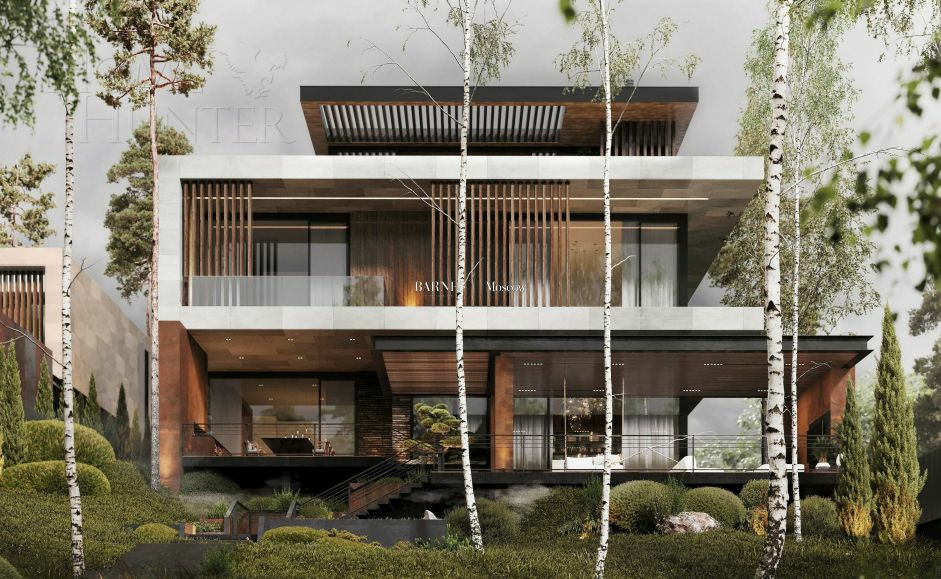 3-этажный коттедж 1 250 м² без отделки
