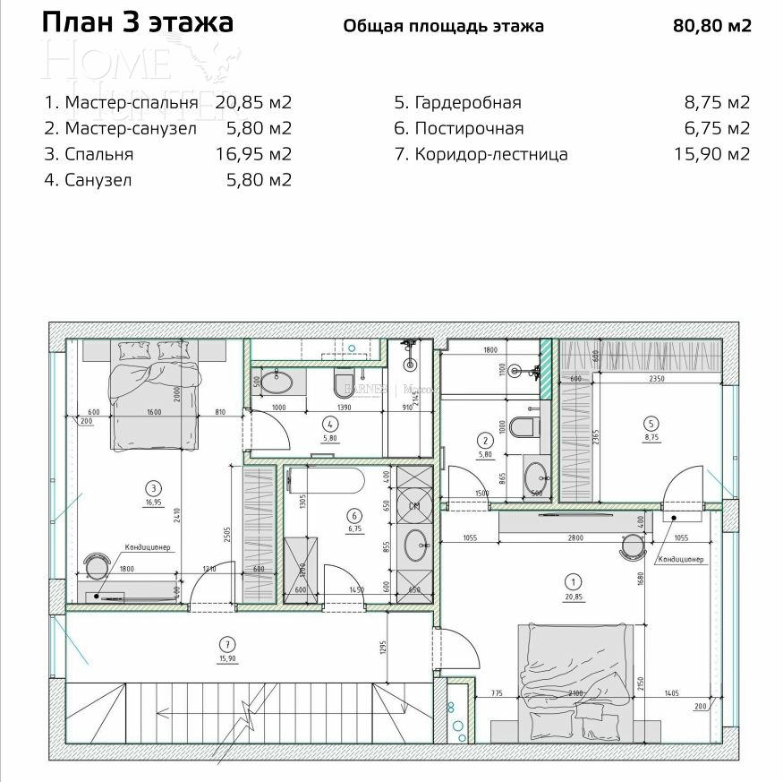 4-этажный таунхаус 278 м² с отделкой