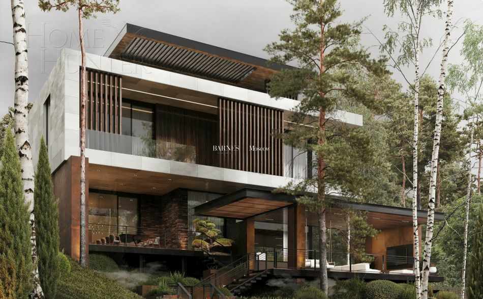 3-этажный коттедж 1 250 м² без отделки