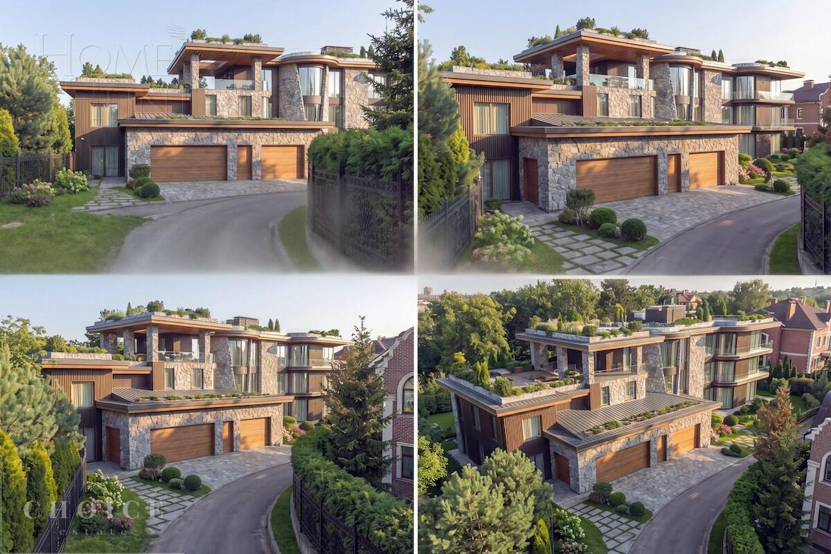 3-этажный коттедж 1 451 м² без отделки