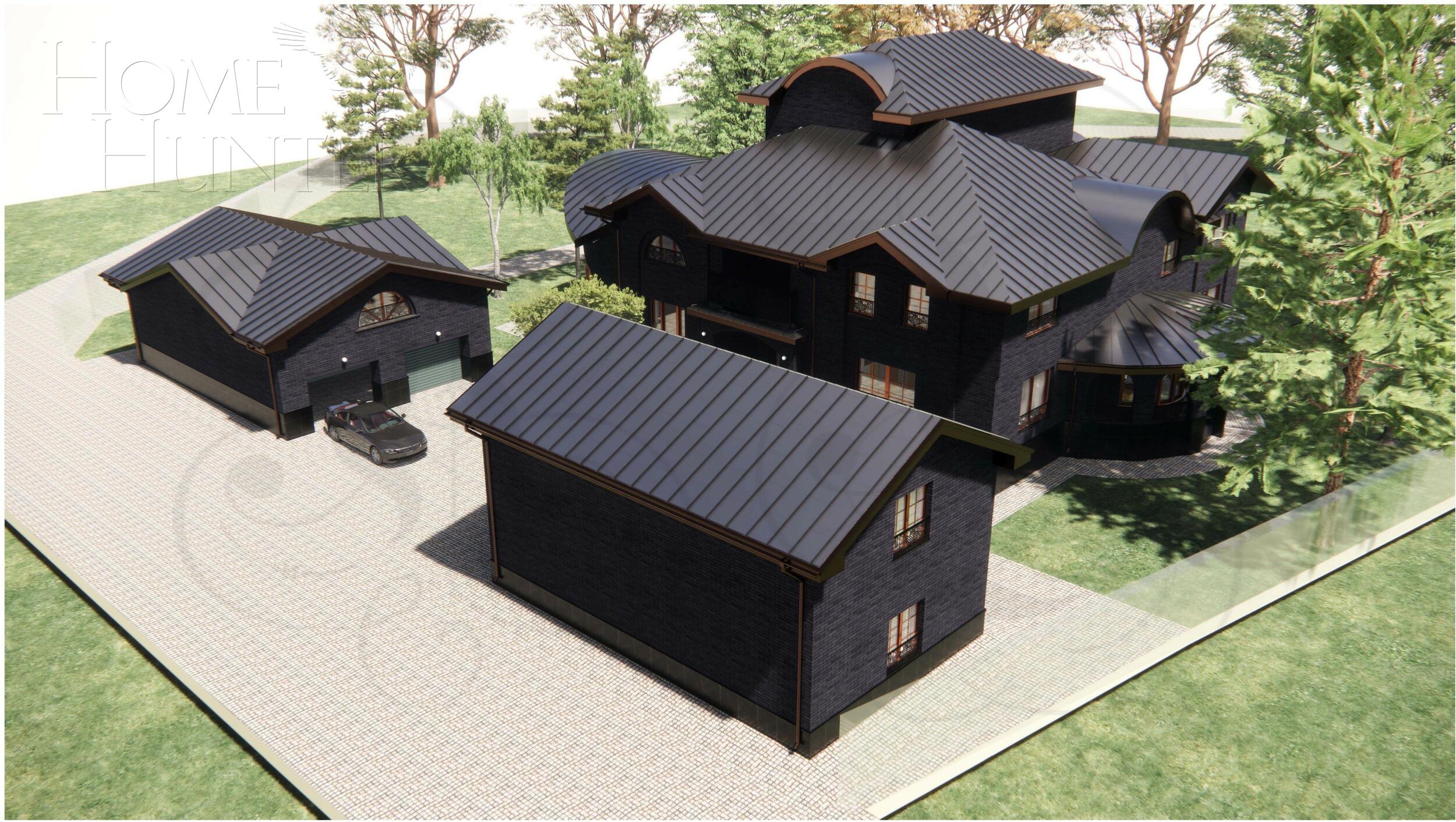 2-этажный коттедж 700 м² без отделки