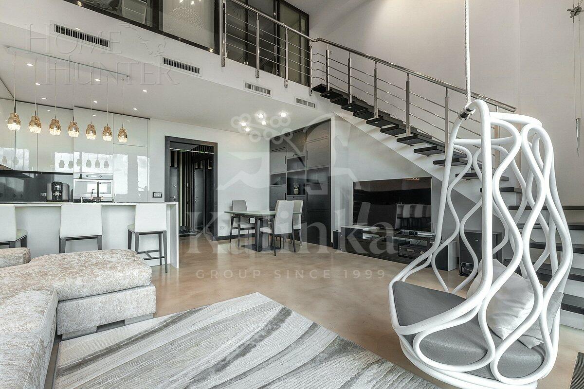 2-УРОВНЕВЫЕ АПАРТАМЕНТЫ С ОТДЕЛКОЙ 91 М² НА 7 ЭТАЖЕ