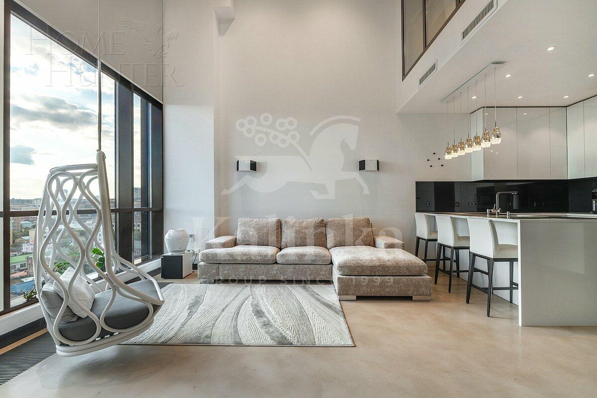 2-УРОВНЕВЫЕ АПАРТАМЕНТЫ С ОТДЕЛКОЙ 91 М² НА 7 ЭТАЖЕ