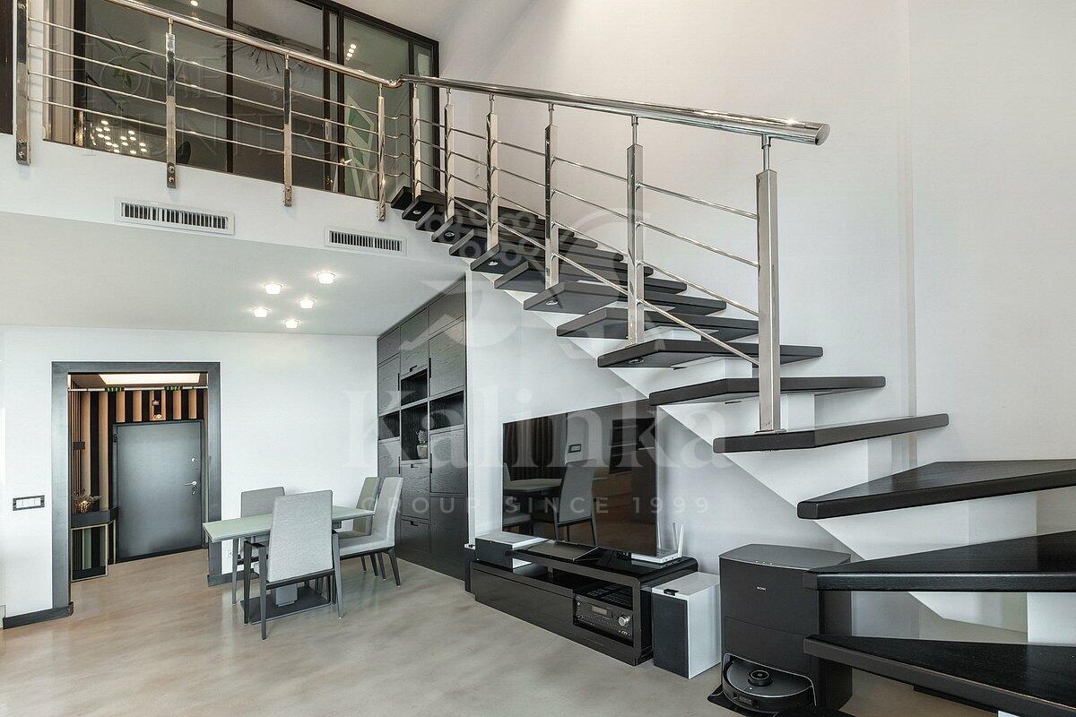 2-УРОВНЕВЫЕ АПАРТАМЕНТЫ С ОТДЕЛКОЙ 91 М² НА 7 ЭТАЖЕ