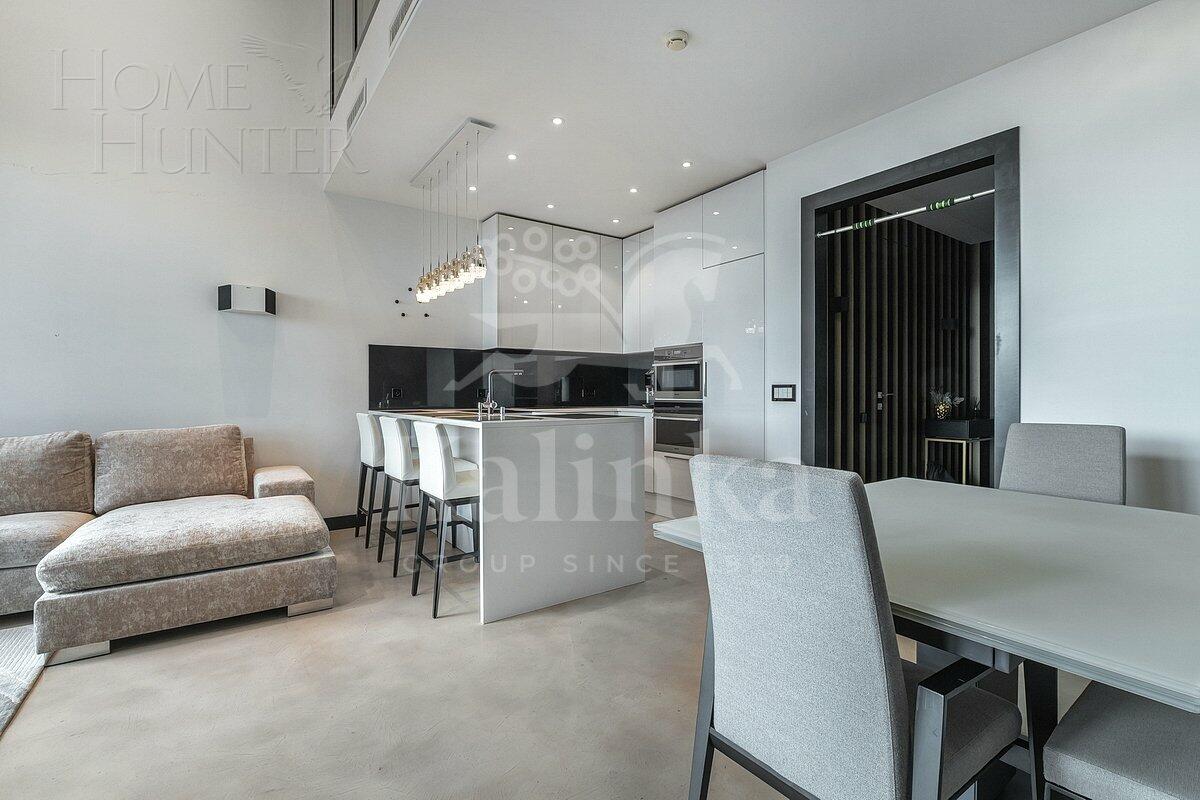 2-УРОВНЕВЫЕ АПАРТАМЕНТЫ С ОТДЕЛКОЙ 91 М² НА 7 ЭТАЖЕ