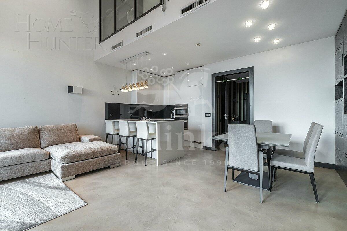 2-УРОВНЕВЫЕ АПАРТАМЕНТЫ С ОТДЕЛКОЙ 91 М² НА 7 ЭТАЖЕ