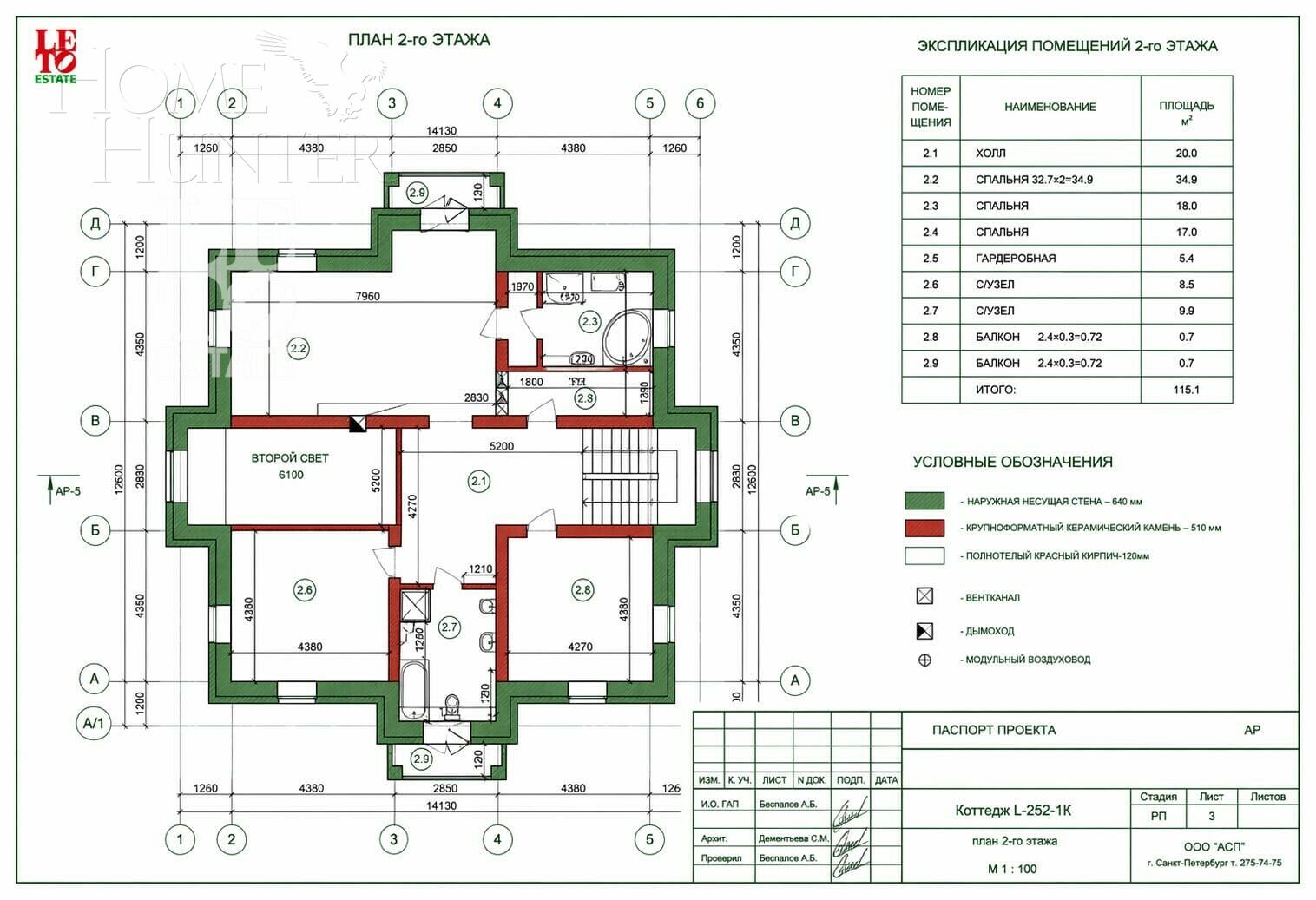 2-этажный коттедж 342 м² с отделкой