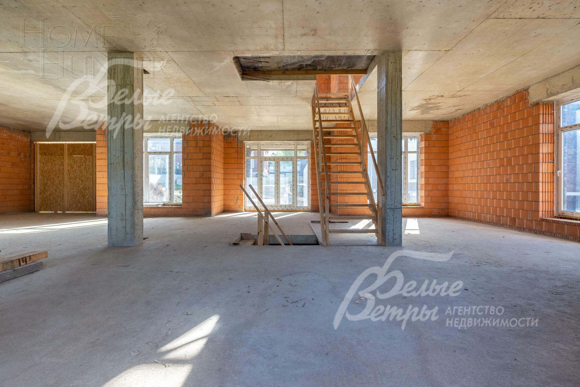 2-этажный коттедж 495 м² без отделки