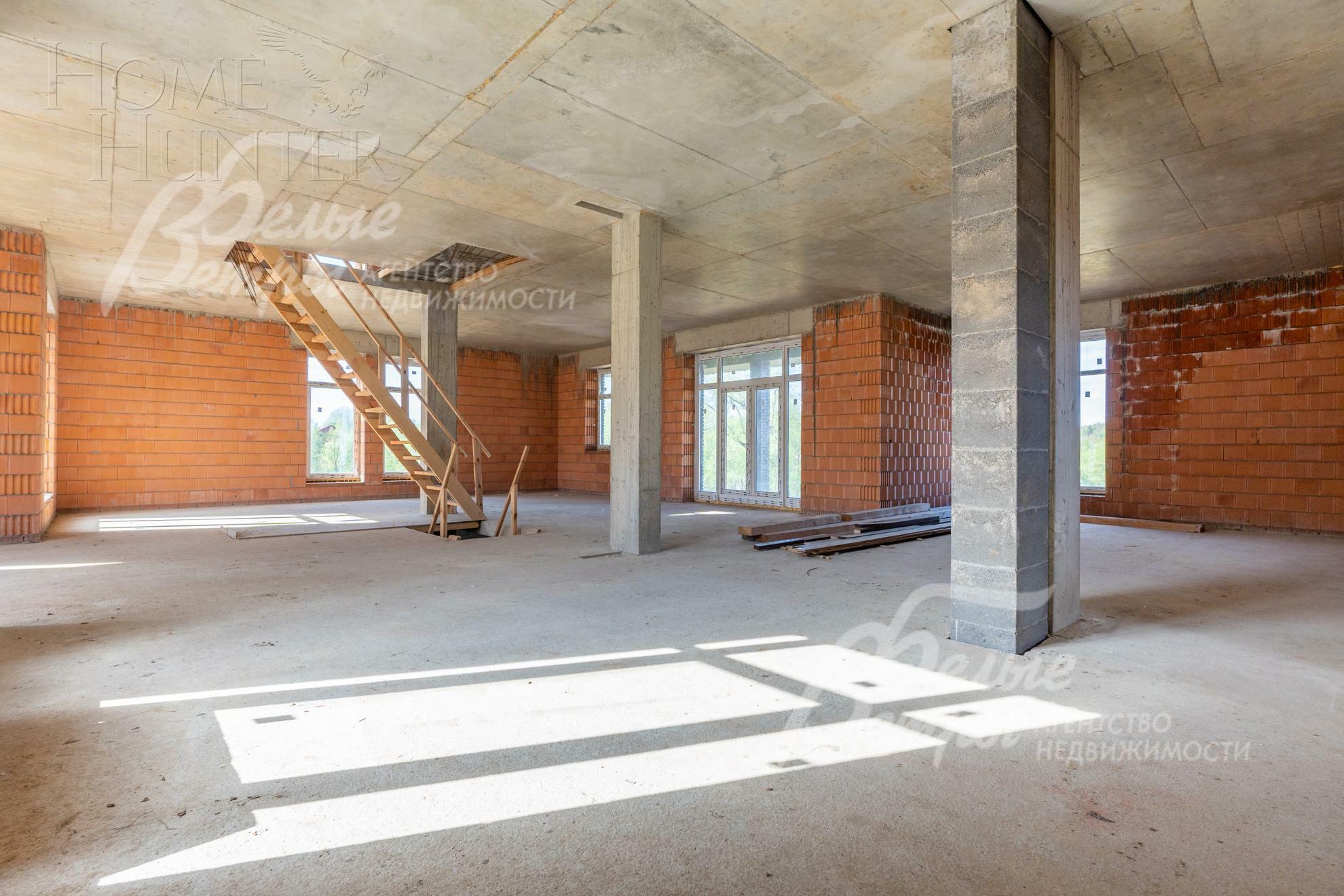 2-этажный коттедж 495 м² без отделки