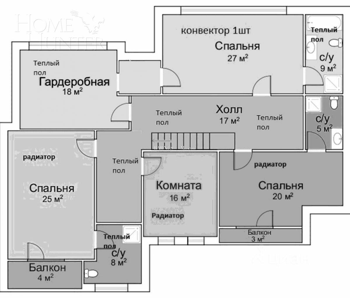 2-этажный коттедж 407 м² с отделкой