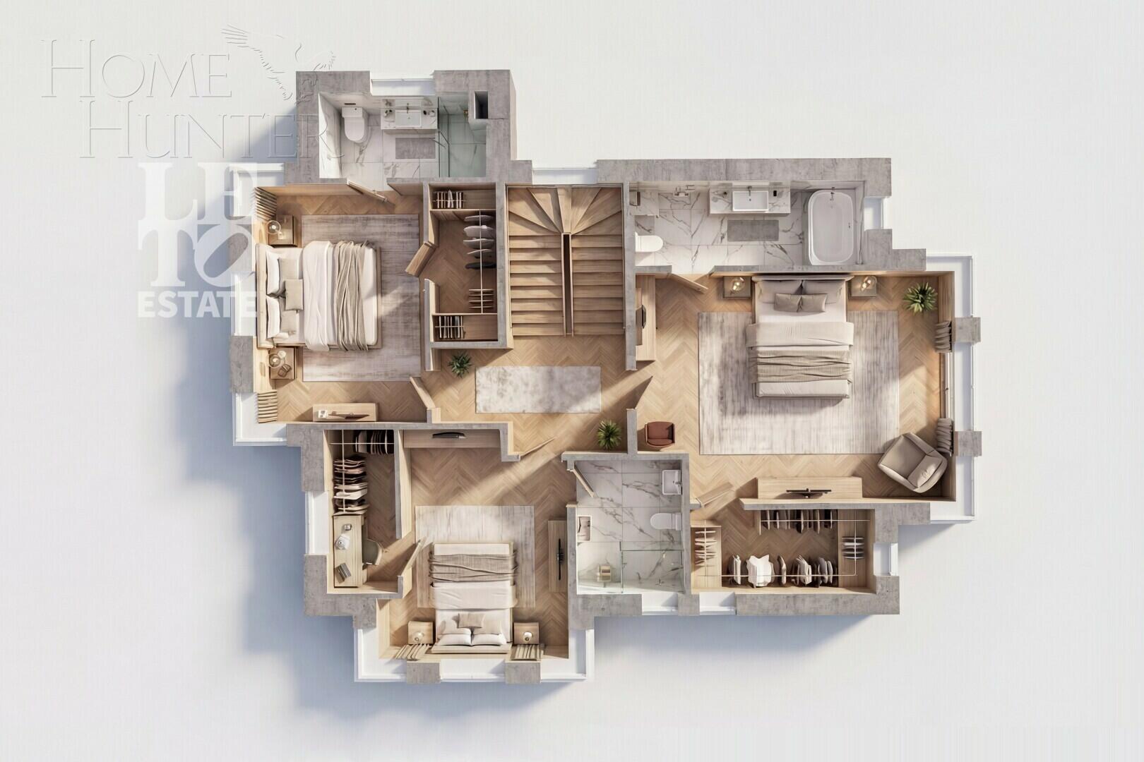 2-этажный коттедж 270 м² без отделки