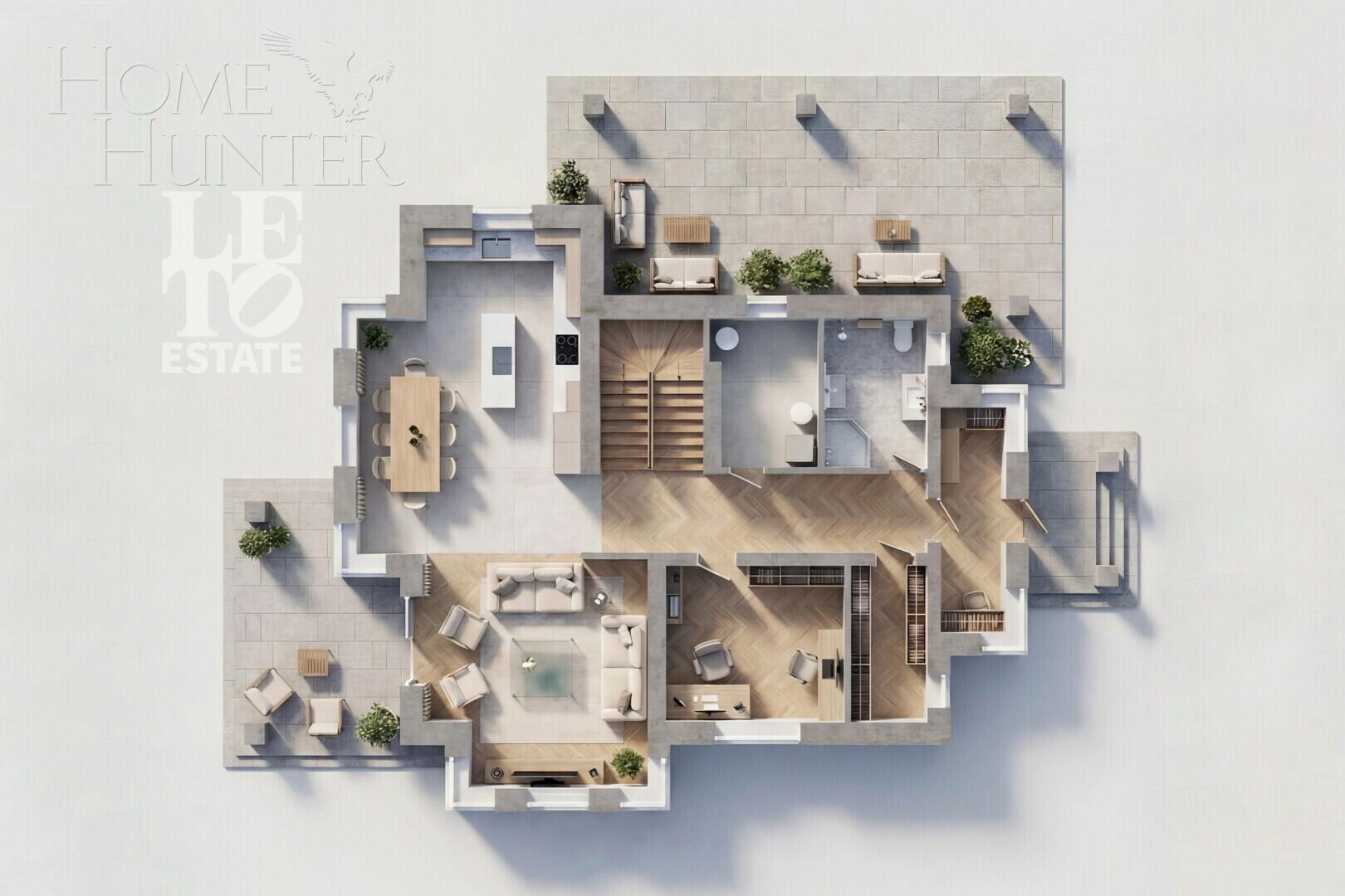 2-этажный коттедж 270 м² без отделки