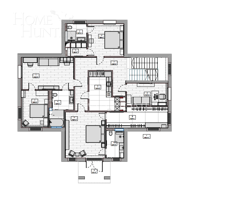 2-этажный коттедж 575 м² без отделки
