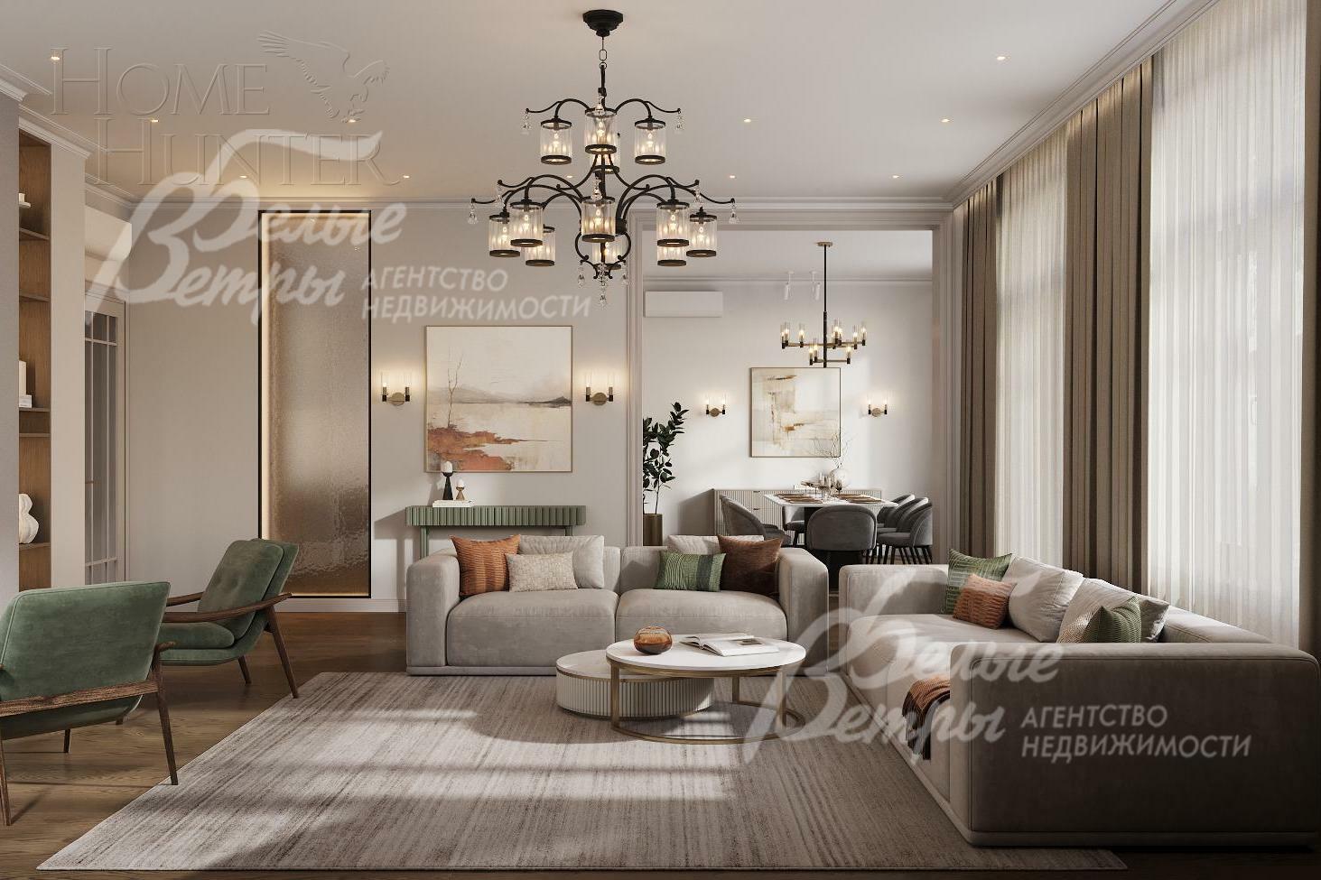 2-этажный коттедж 396 м² с отделкой