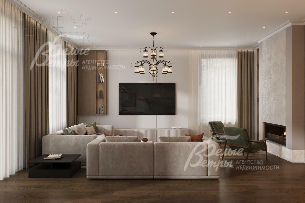 2-этажный коттедж 396 м² с отделкой