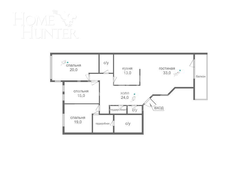 4-КОМН. КВАРТИРА С ОТДЕЛКОЙ 146.9 М² НА 2 ЭТАЖЕ