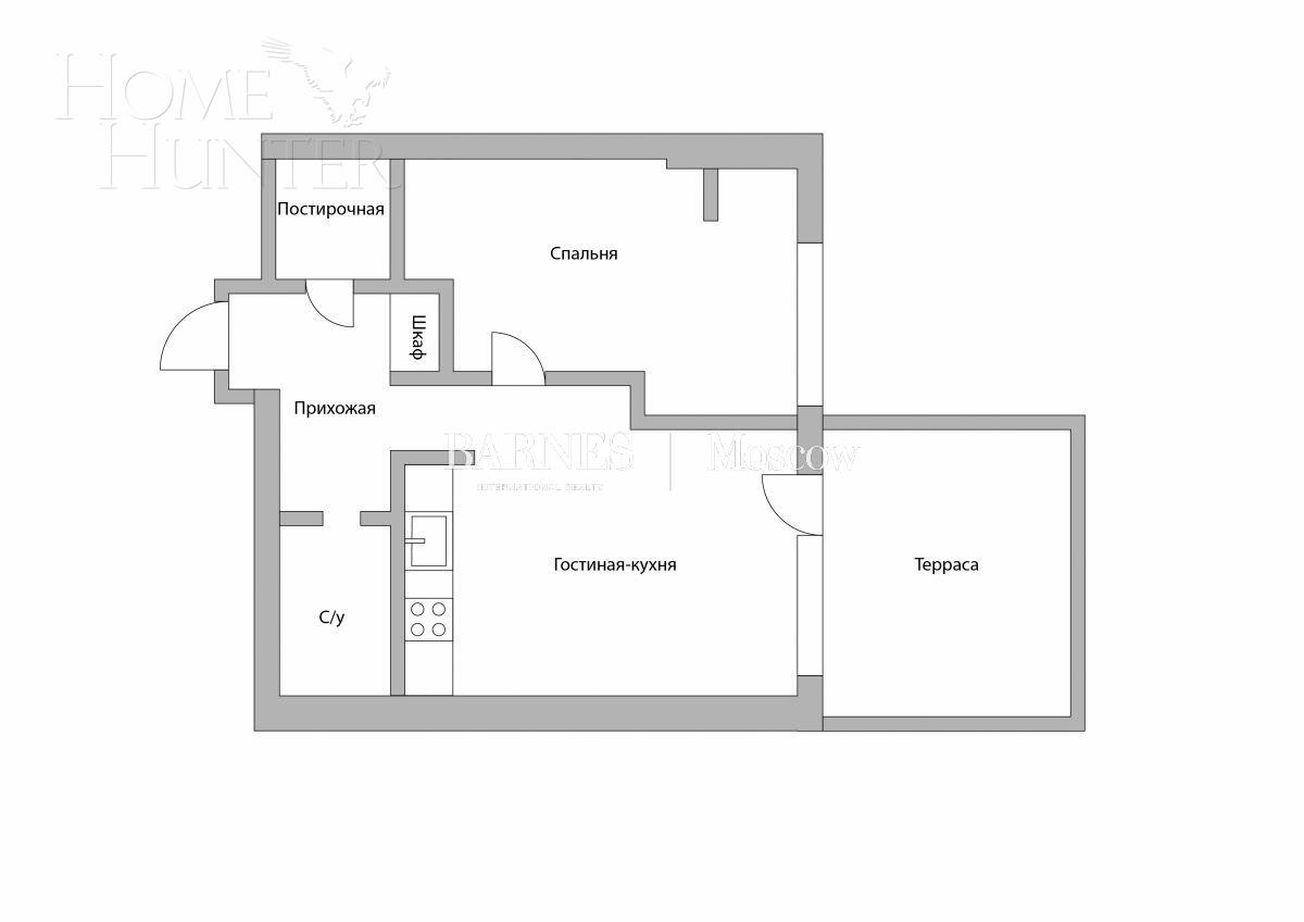 2-КОМН. КВАРТИРА С ОТДЕЛКОЙ 60 М² НА 4 ЭТАЖЕ