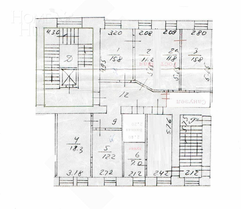 5-КОМН. КВАРТИРА С ОТДЕЛКОЙ 132 М² НА 3 ЭТАЖЕ