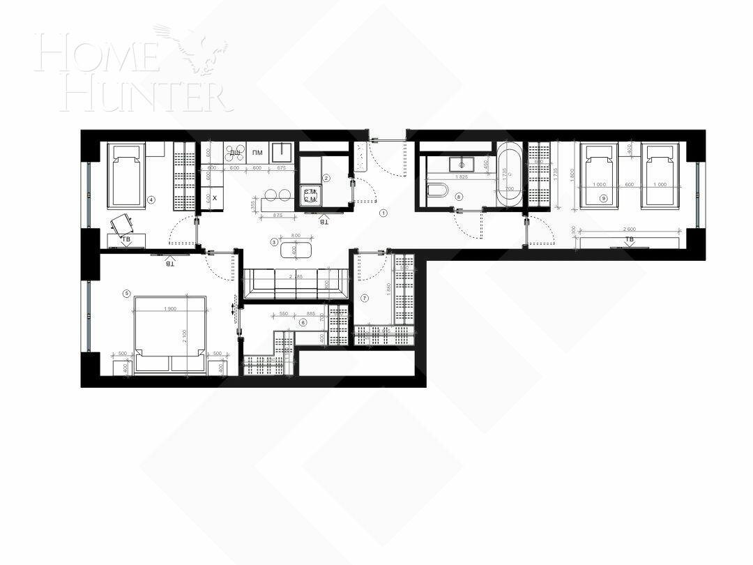 4-КОМН. КВАРТИРА С ОТДЕЛКОЙ 66 М² НА 3 ЭТАЖЕ