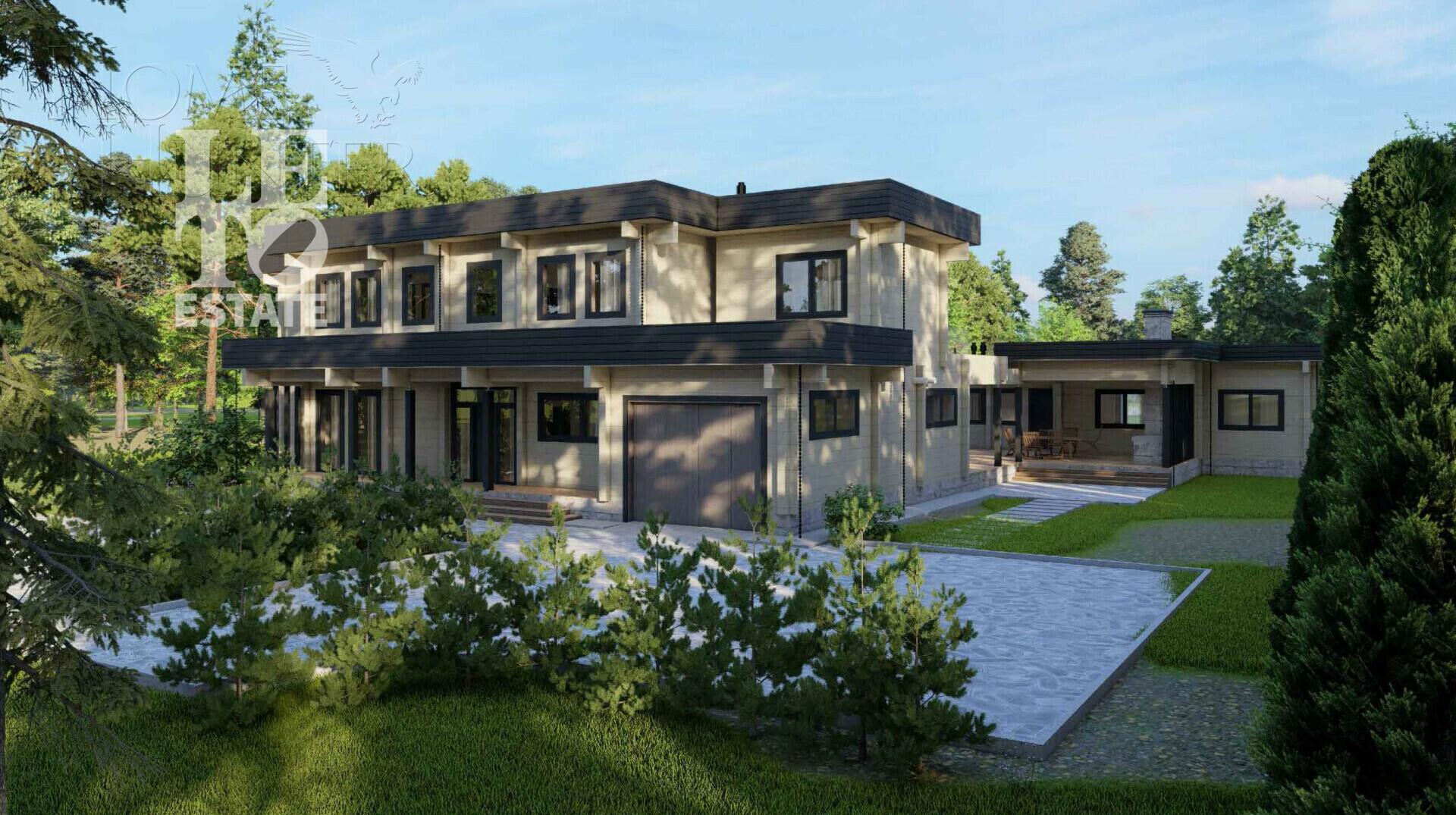2-этажный коттедж 870 м² без отделки