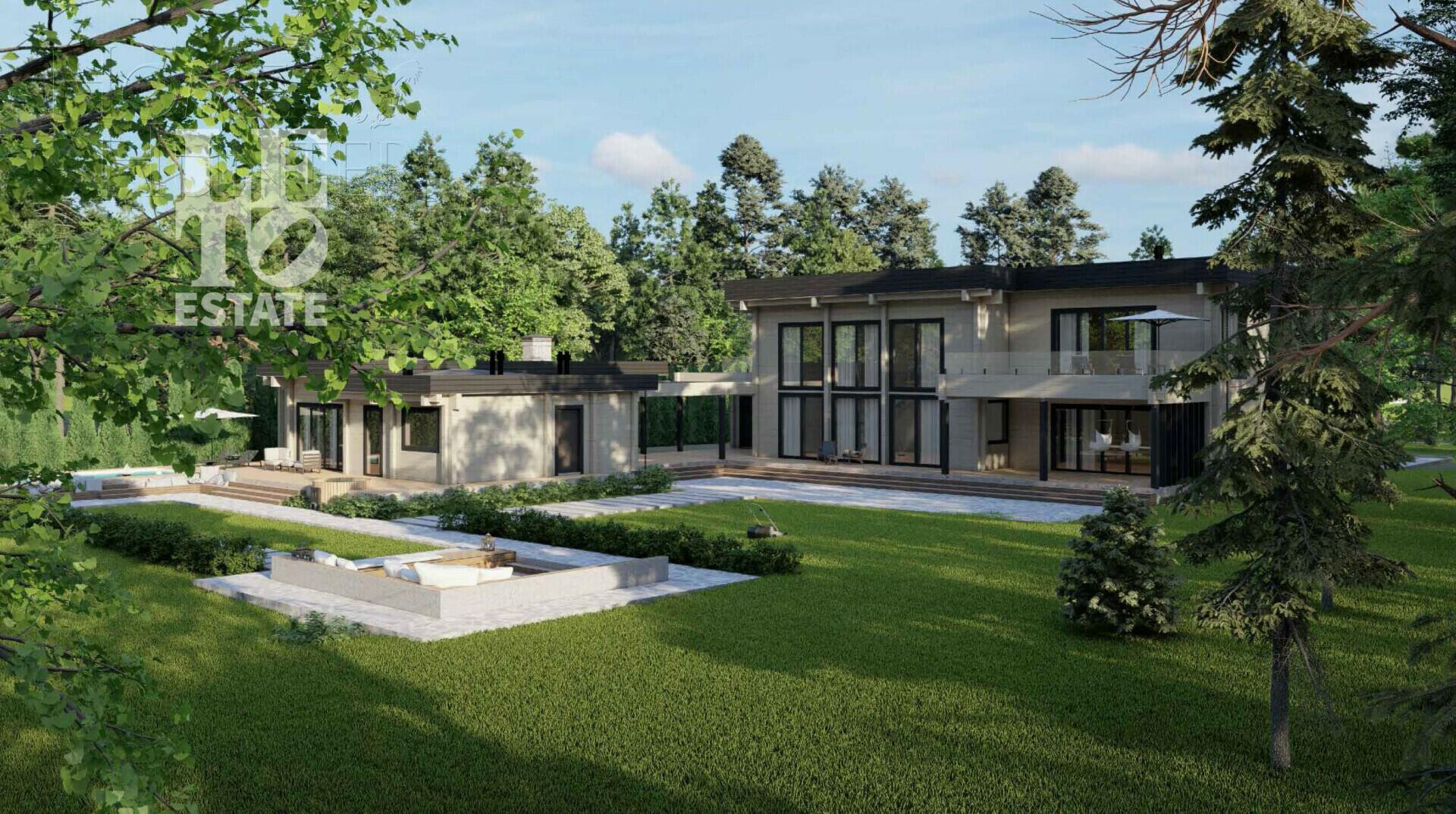 2-этажный коттедж 870 м² без отделки