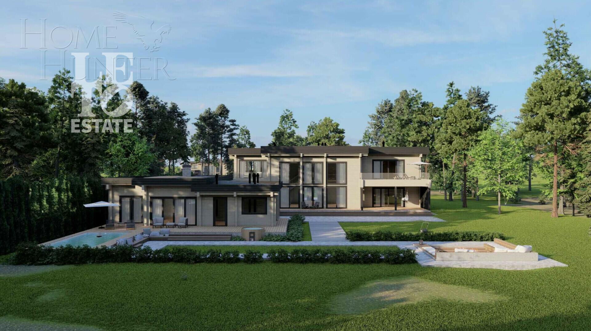 2-этажный коттедж 870 м² без отделки
