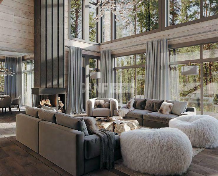 2-этажный коттедж 562.5 м² с отделкой