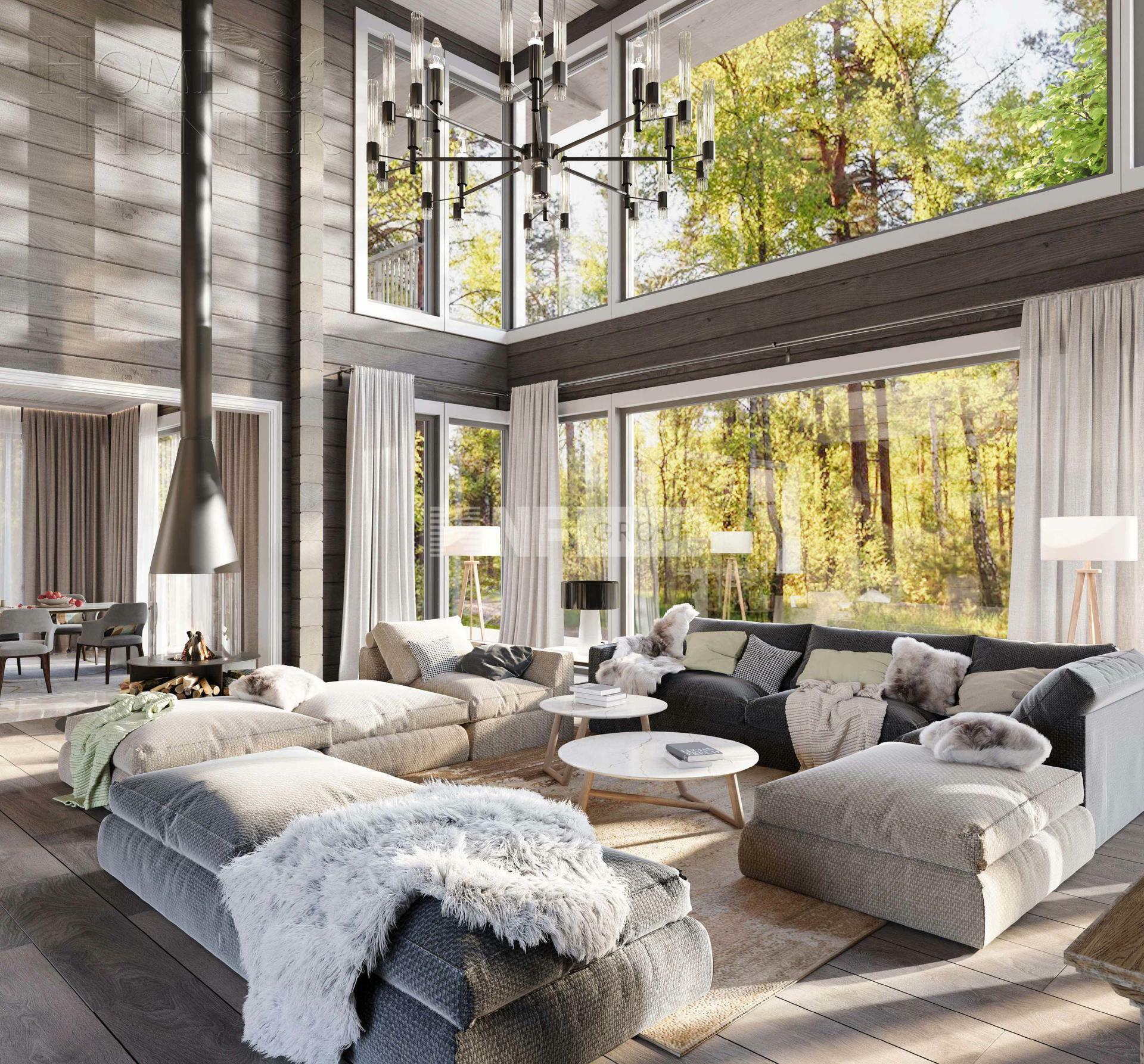 2-этажный коттедж 562.5 м² с отделкой