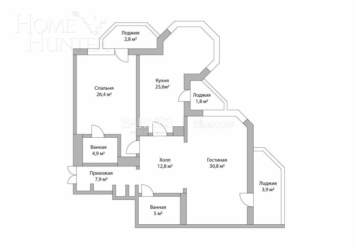 2-КОМН. КВАРТИРА БЕЗ ОТДЕЛКИ 113.4 М² НА 16 ЭТАЖЕ