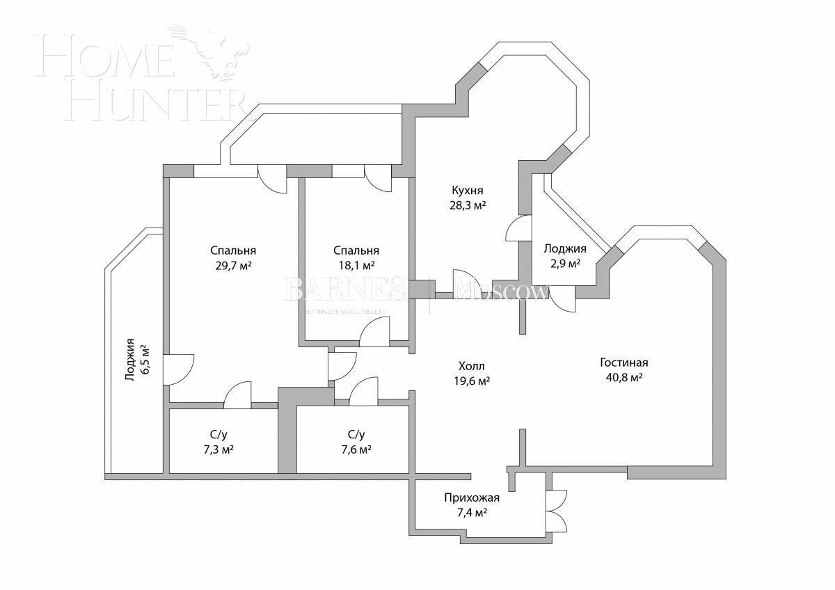 3-КОМН. КВАРТИРА БЕЗ ОТДЕЛКИ 163.3 М² НА 16 ЭТАЖЕ